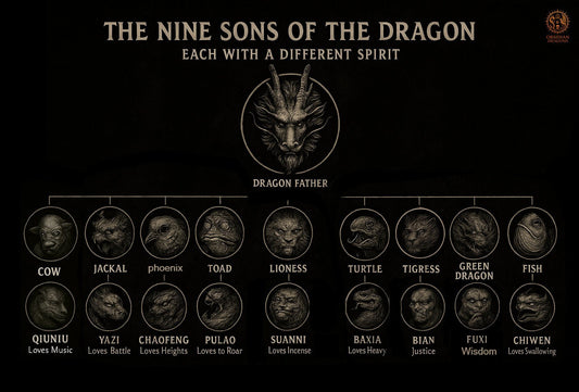 Les 9 Fils du Dragon – histoire, Symboles et Feng Shui | obsidian dragons