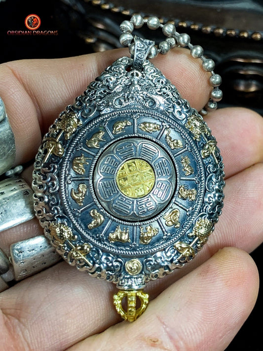 Amulette du bodhisattva samantabhadra - Protection du bagua luo pan | obsidian dragons