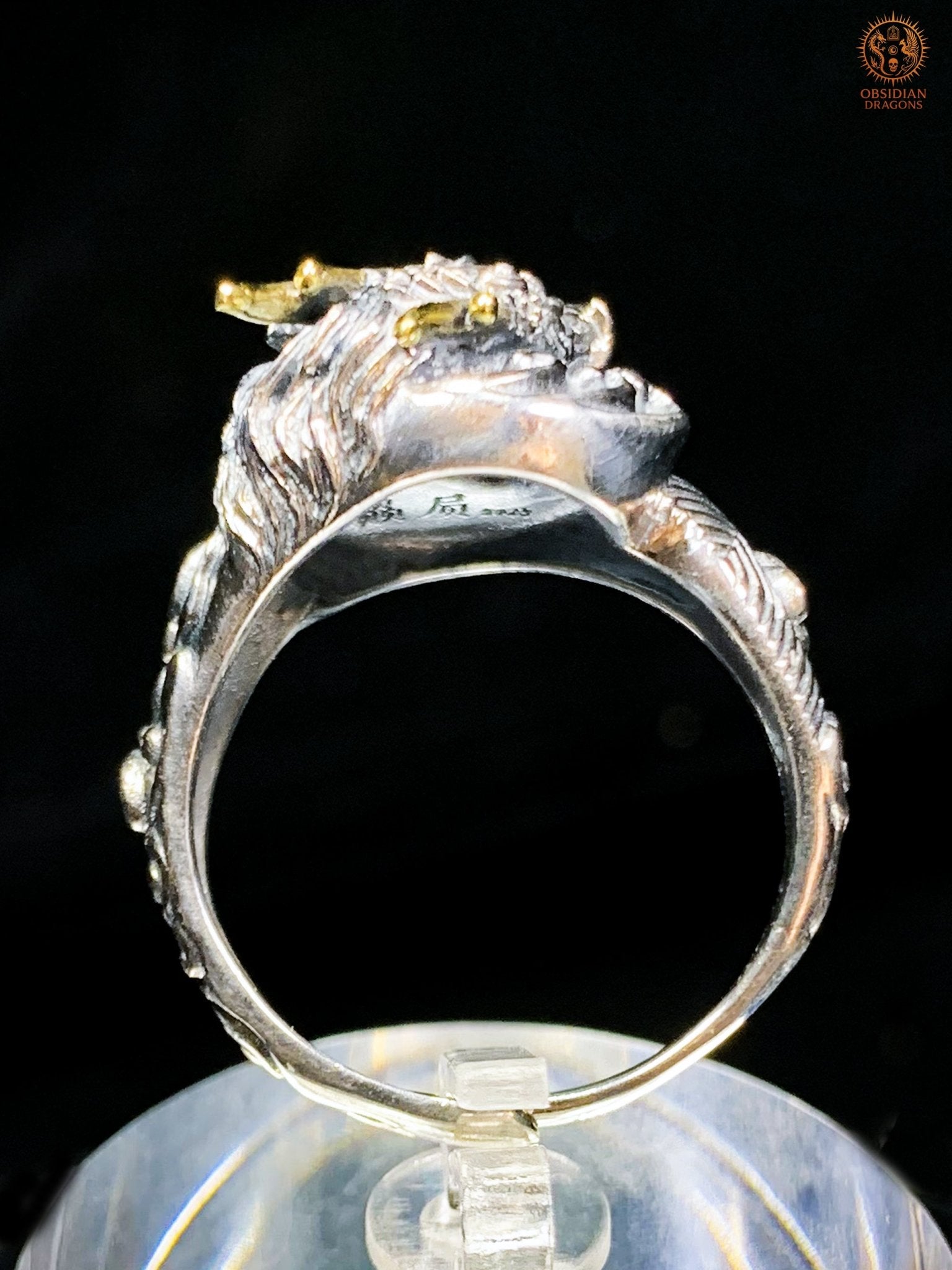 Bague Dragon - Bixi - argent 925 - Protection Feng Shui | obsidian dragons