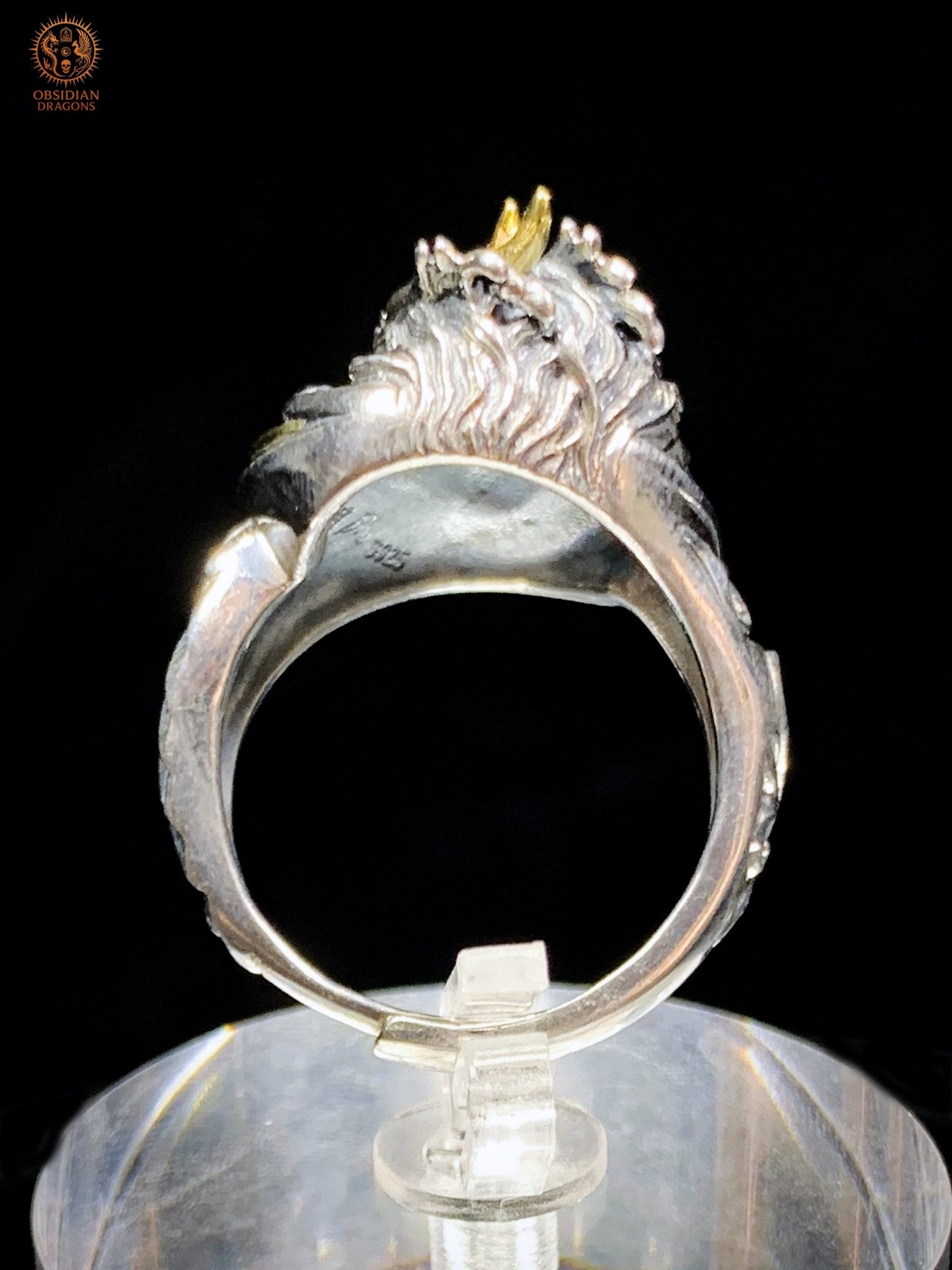 Bague Dragon - Chaofeng - argent 925 - Protection Feng Shui | obsidian dragons
