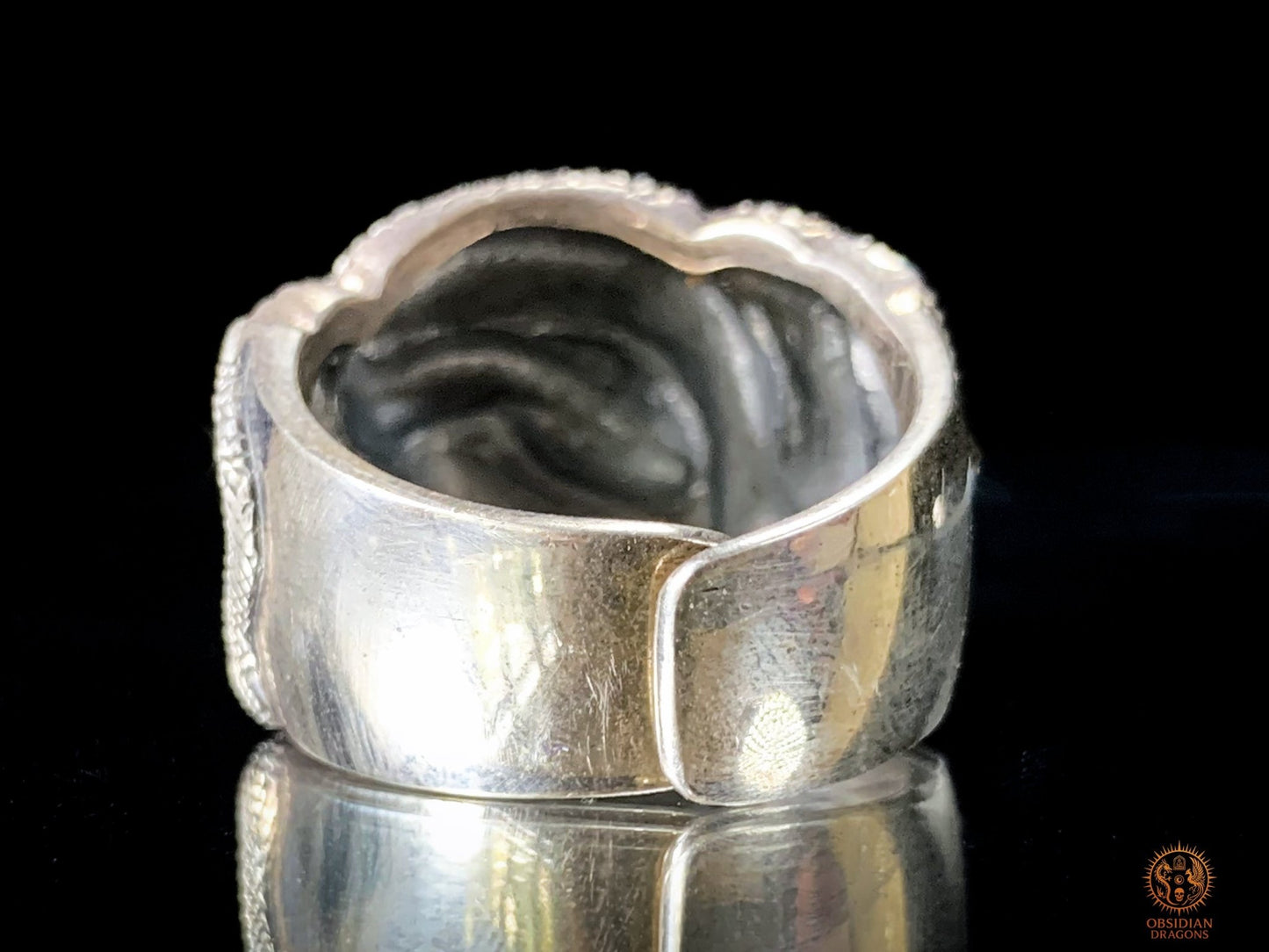 Bague Serpent en Argent 925 – Yeux en Turquoise Naturelle | obsidian dragons