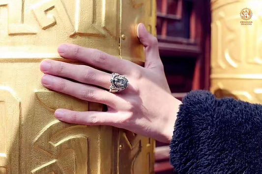 Bague dragon Bixi- protection et stabilité | obsidian dragons