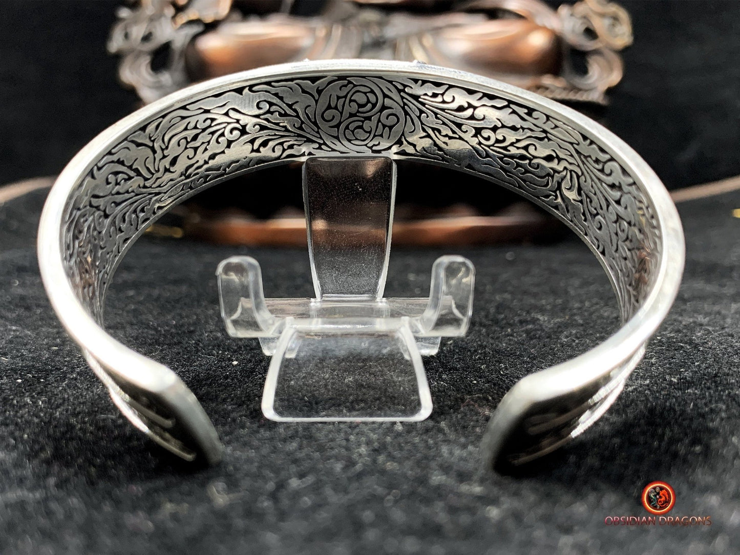 Bracelet Bouddhiste en Argent - Puissance du Dorjé | obsidian dragons