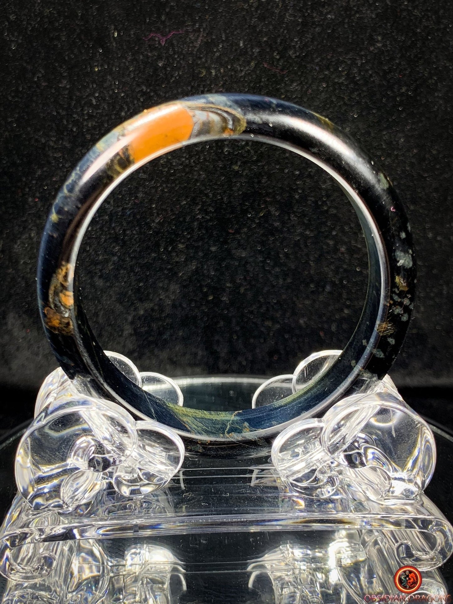 Bracelet Jonc en Œil de Faucon Naturel - Élégance et Brillance | obsidian dragons