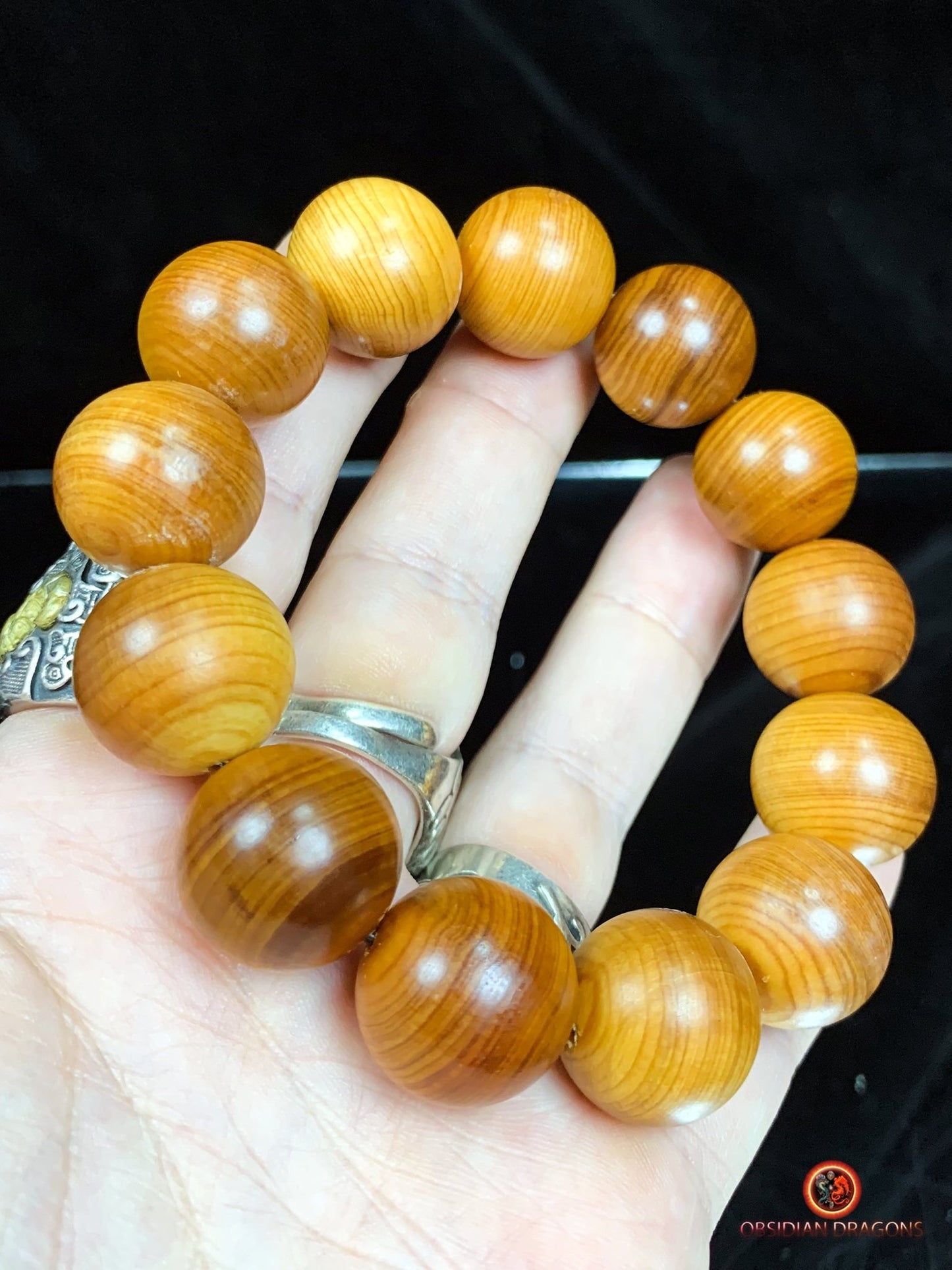 Bracelet en Bois de Camphre - Bien-être et Anti-Insectes | obsidian dragons