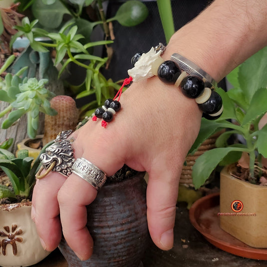Bracelet en Obsidienne oeil Céleste - Énergie du Dragon | obsidian dragons