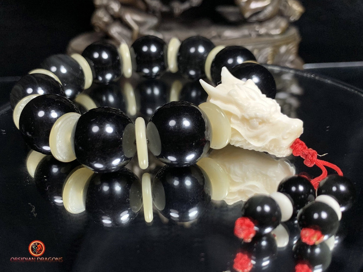 Bracelet en Obsidienne oeil Céleste - Énergie du Dragon | obsidian dragons