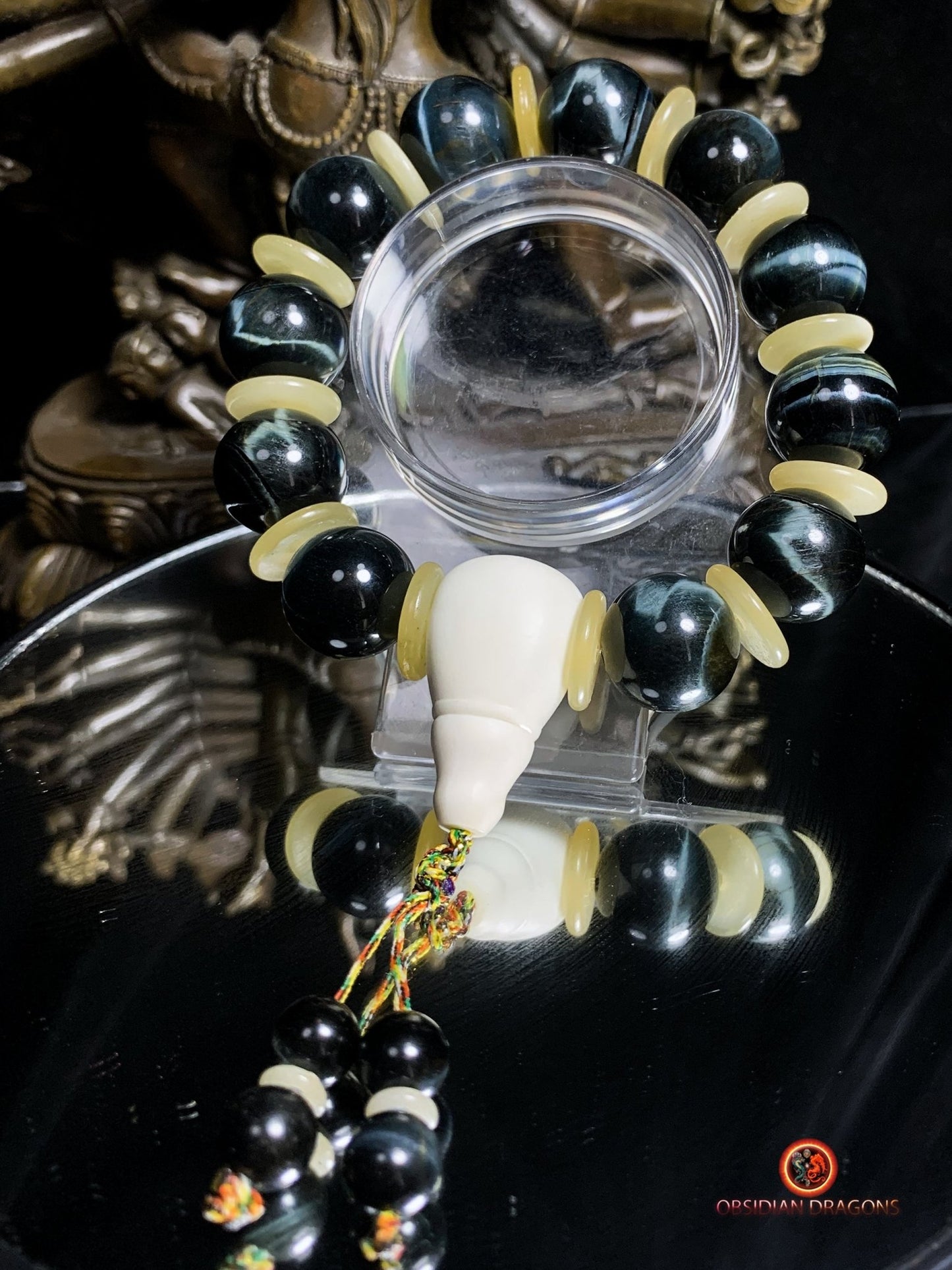 Bracelet en œil de faucon - Mala de poignet | obsidian dragons