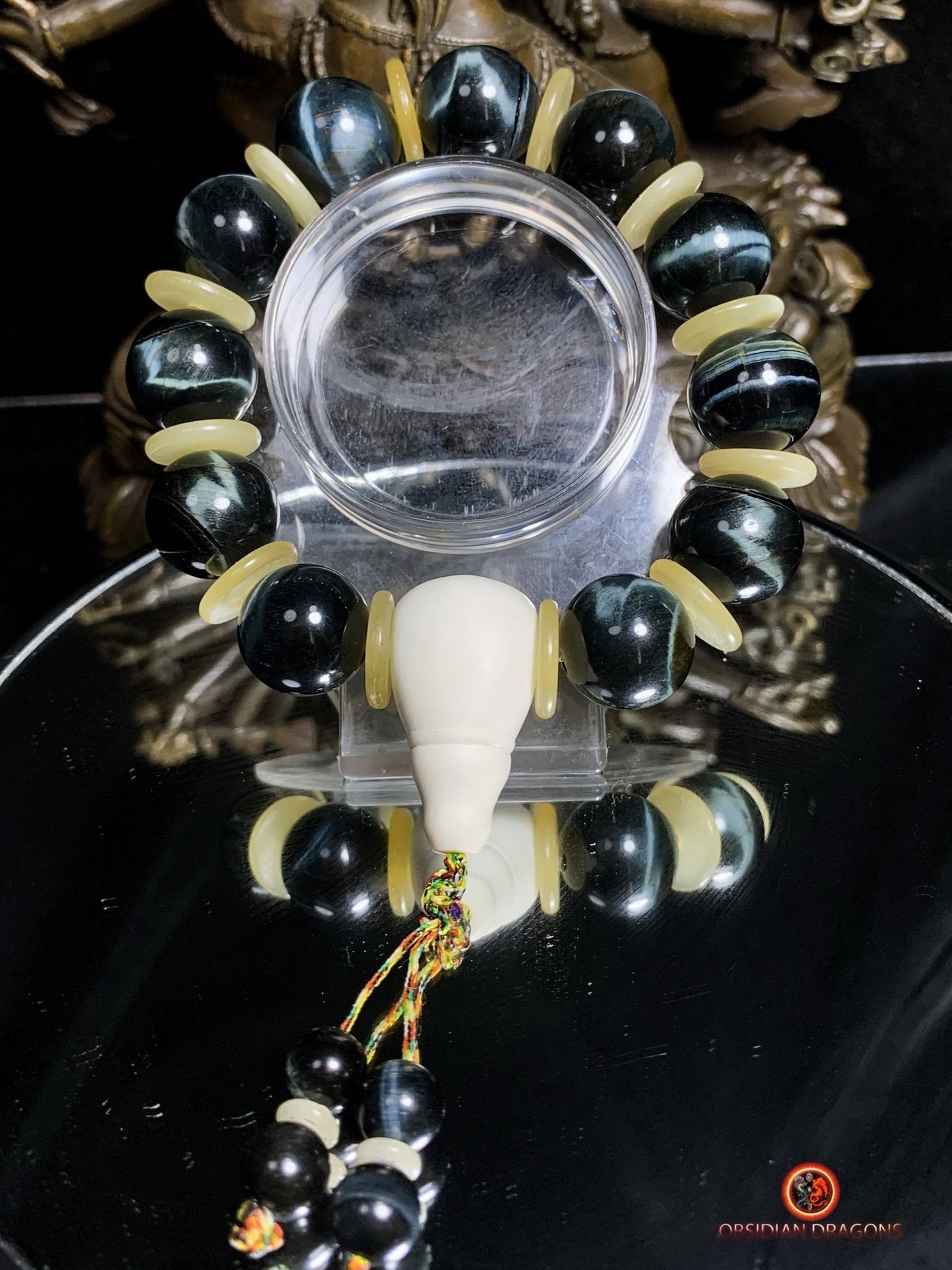 Bracelet en œil de faucon - Mala de poignet | obsidian dragons