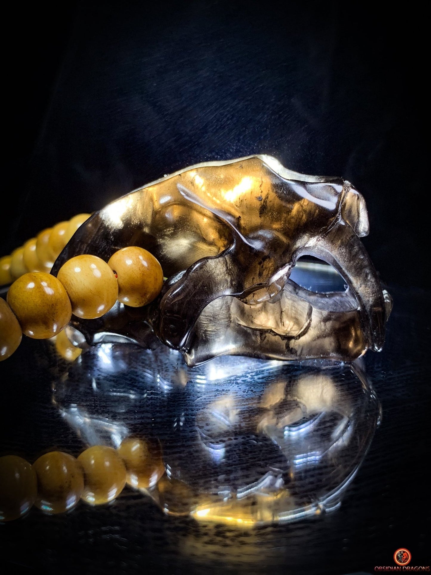 Collier Chaman - Mala Totem 108 perles – Tigre à dents de sabre | obsidian dragons