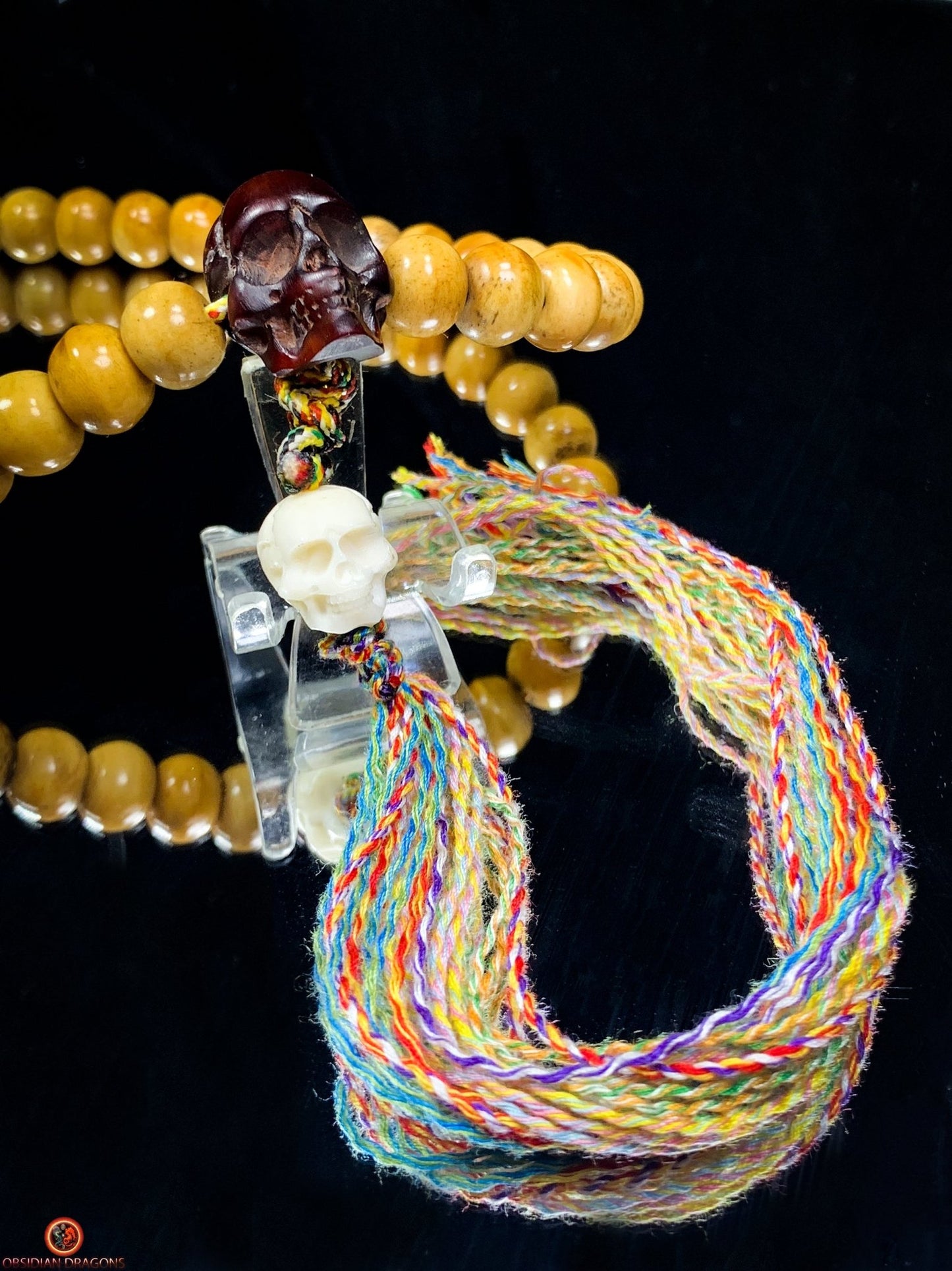 Collier Chaman - Mala Totem 108 perles – Tigre à dents de sabre