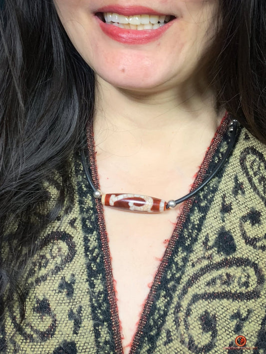 Collier Dzi de Tara Verte Authentique – Protection et Éveil | obsidian dragons