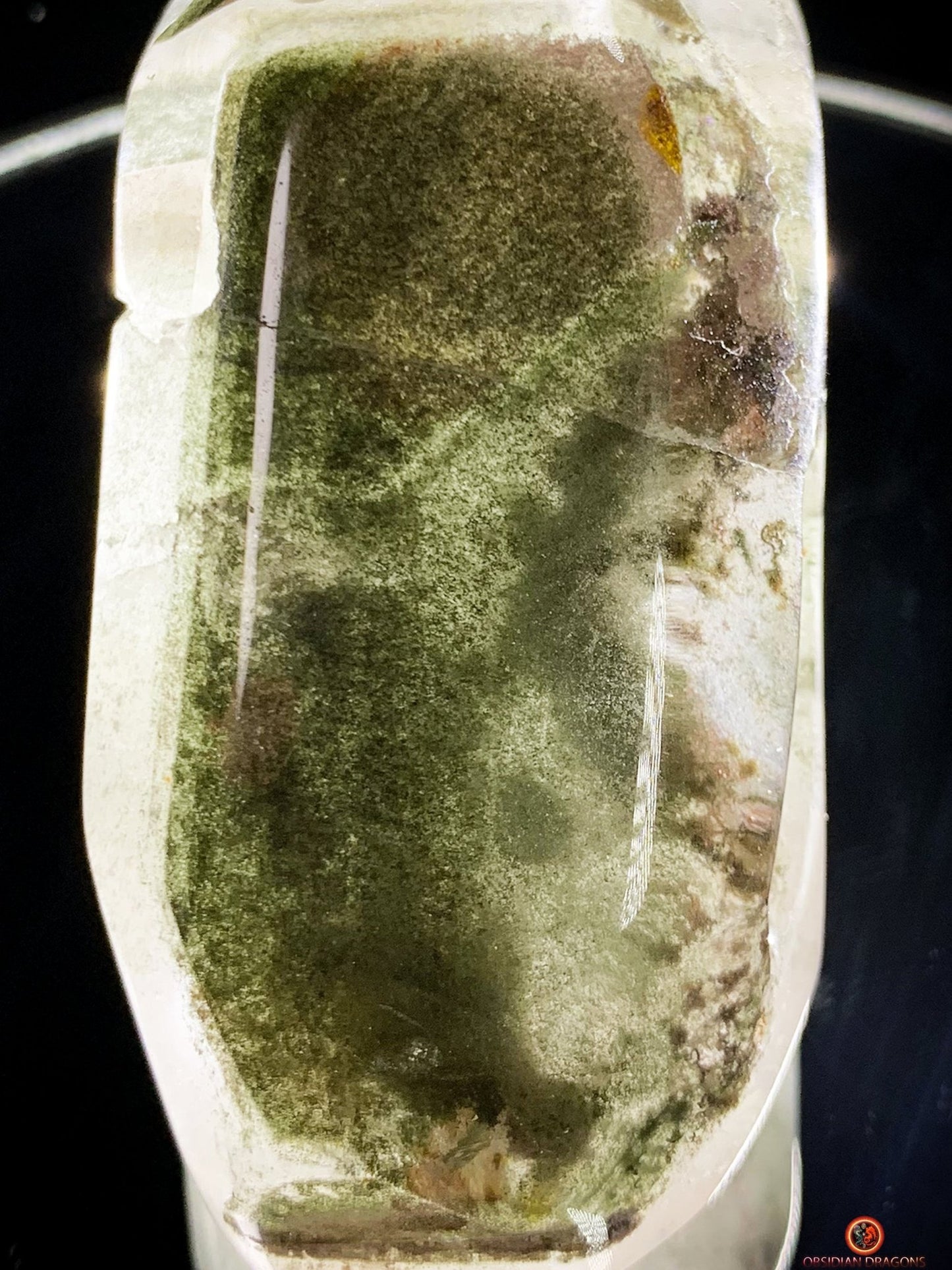 Crâne de cristal allongé - Quartz fantôme - Énergies | obsidian dragons