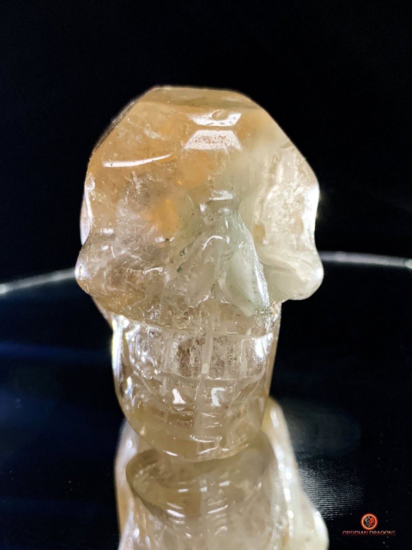 Crâne de cristal allongé - Quartz Fumé- Énergie Spirituelle | obsidian dragons