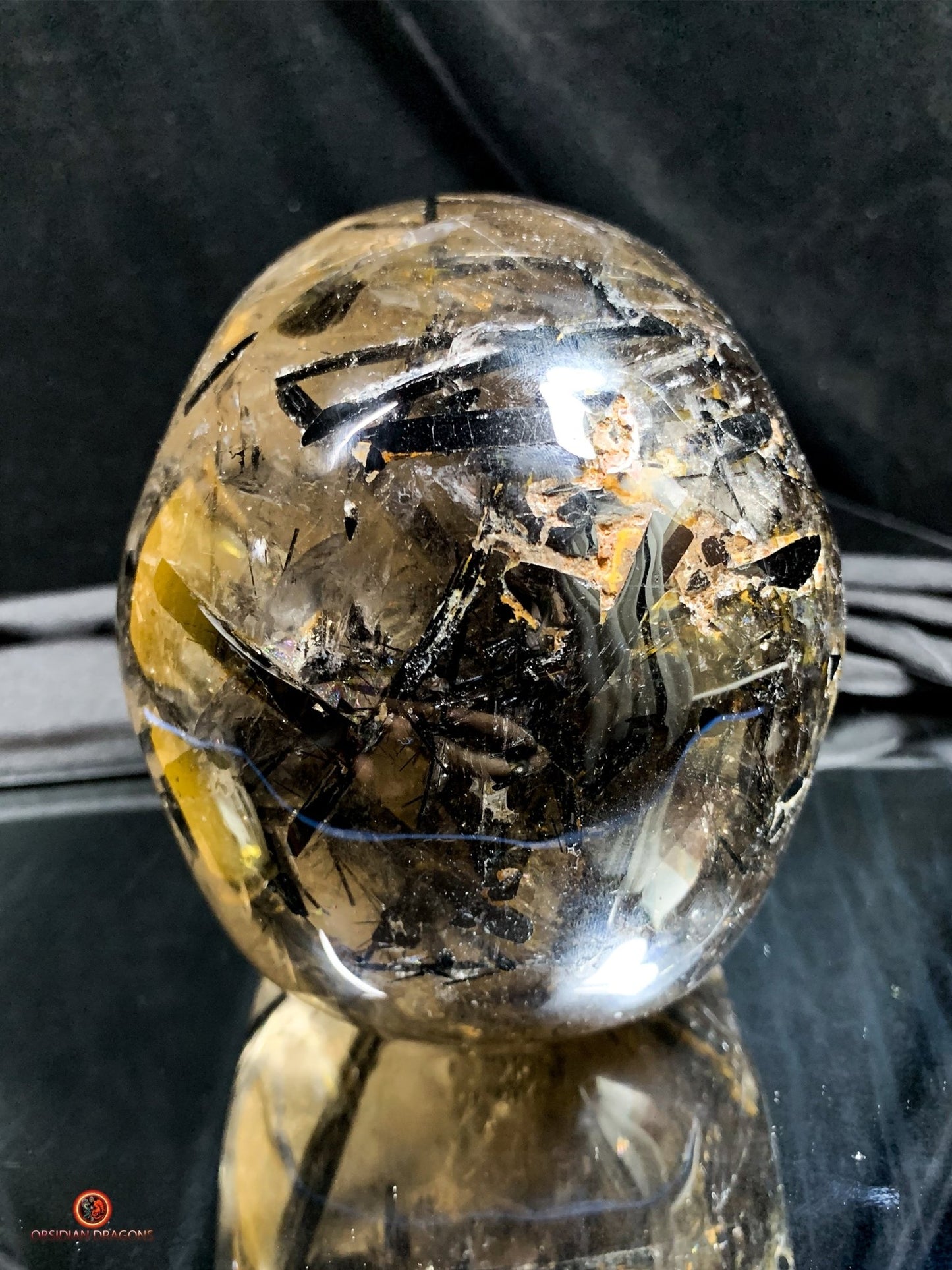 Crâne de Cristal Exceptionnel - Cristal de Roche à Inclusions | obsidian dragons