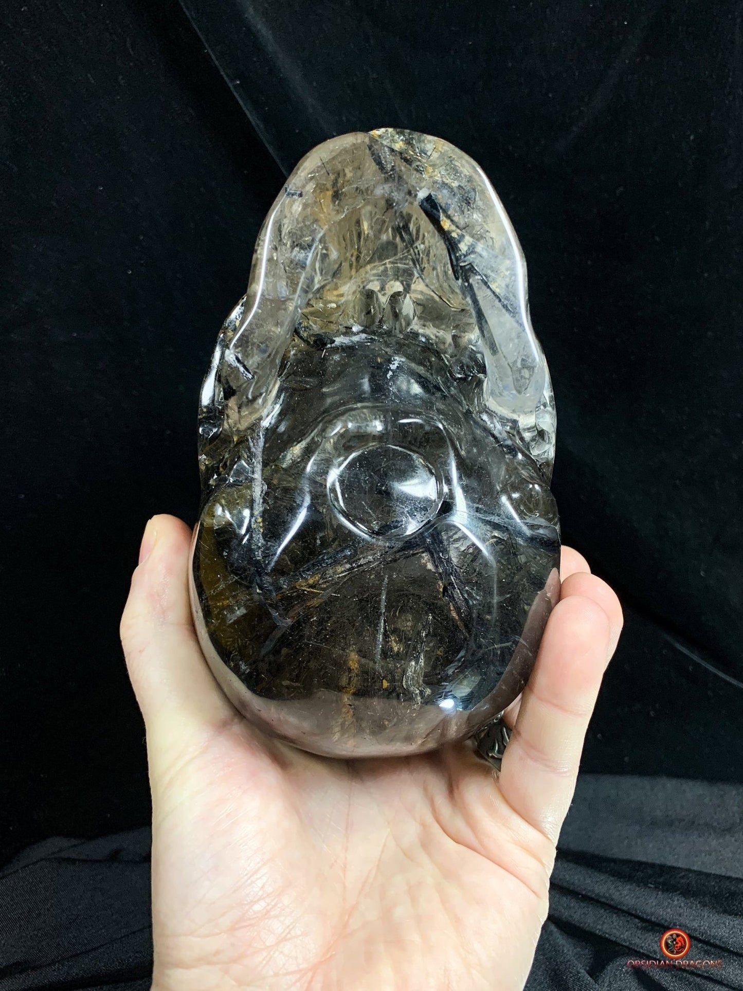 Crâne de Cristal Exceptionnel - Cristal de Roche à Inclusions | obsidian dragons