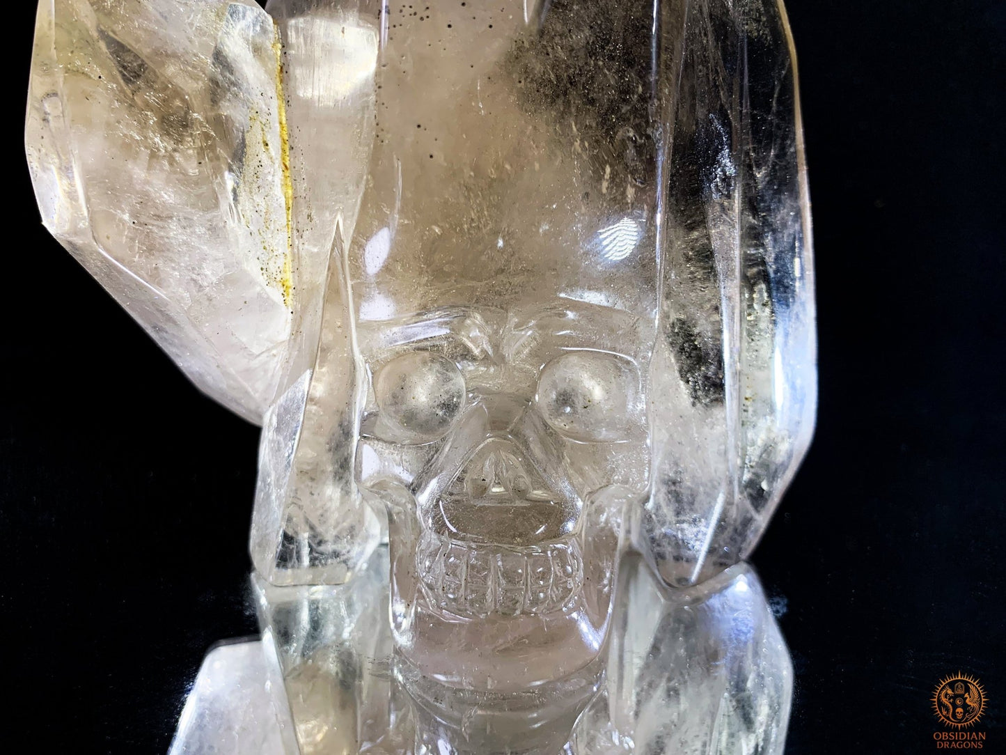 Crâne de Cristal - Quartz naturel Sculpté et Volumes Bruts | obsidian dragons