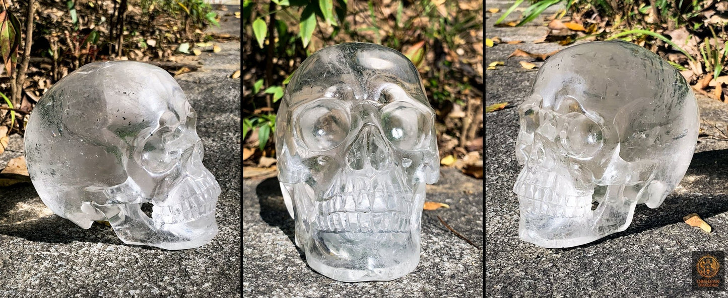 Crâne de Cristal Rare - Cristal de Roche – Pièce de Collection