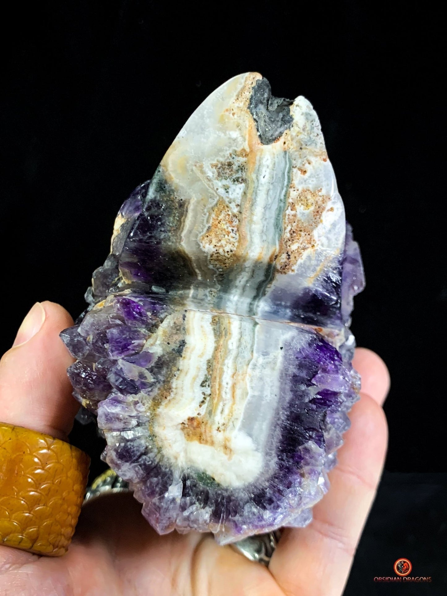 Crâne de Cristal en Améthyste – Fusion de la Pierre et de l'esprit - obsidian dragons