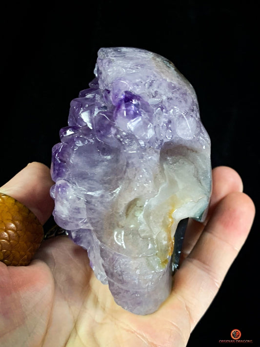 Crâne de Cristal en Améthyste – Fusion du Cristal et de l’Âme | obsidian dragons