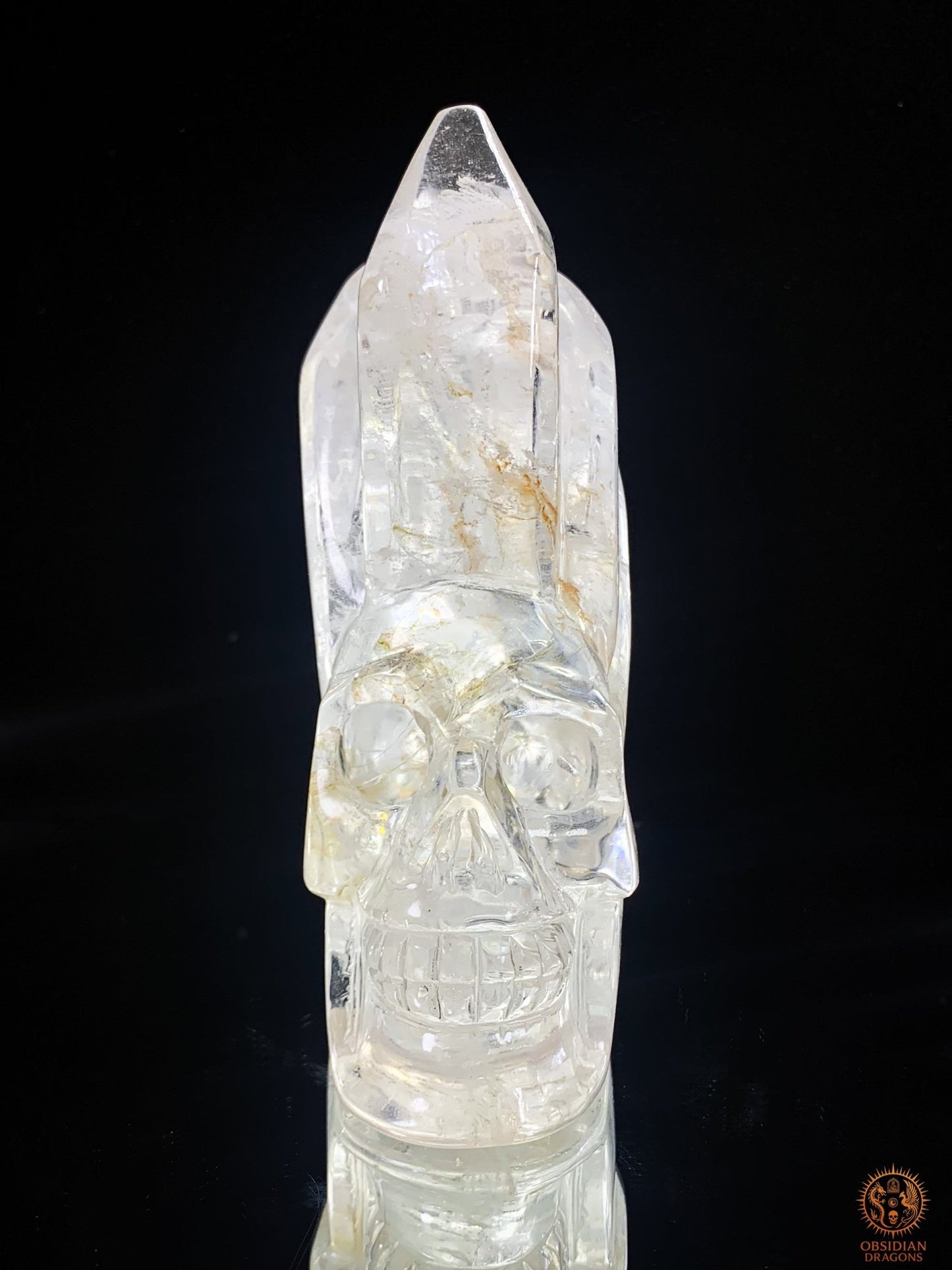 Crâne de Cristal en Cristal de Roche – Crête de Lumière | obsidian dragons