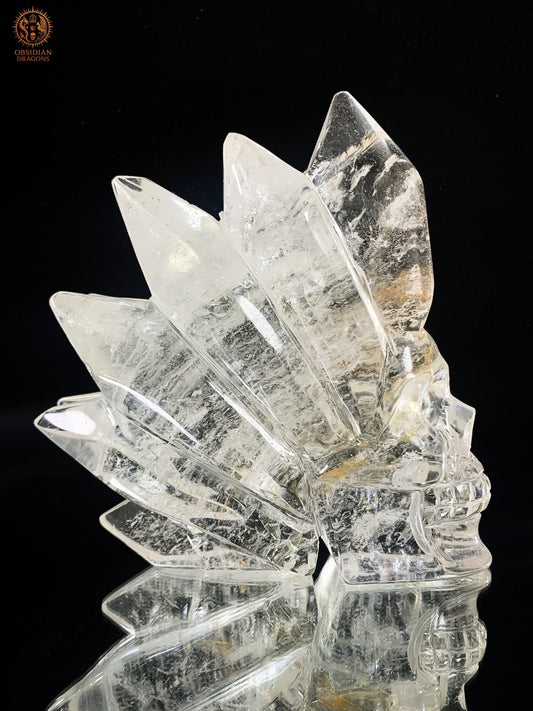 Crâne de Cristal en Cristal de Roche – Crête de Lumière | obsidian dragons