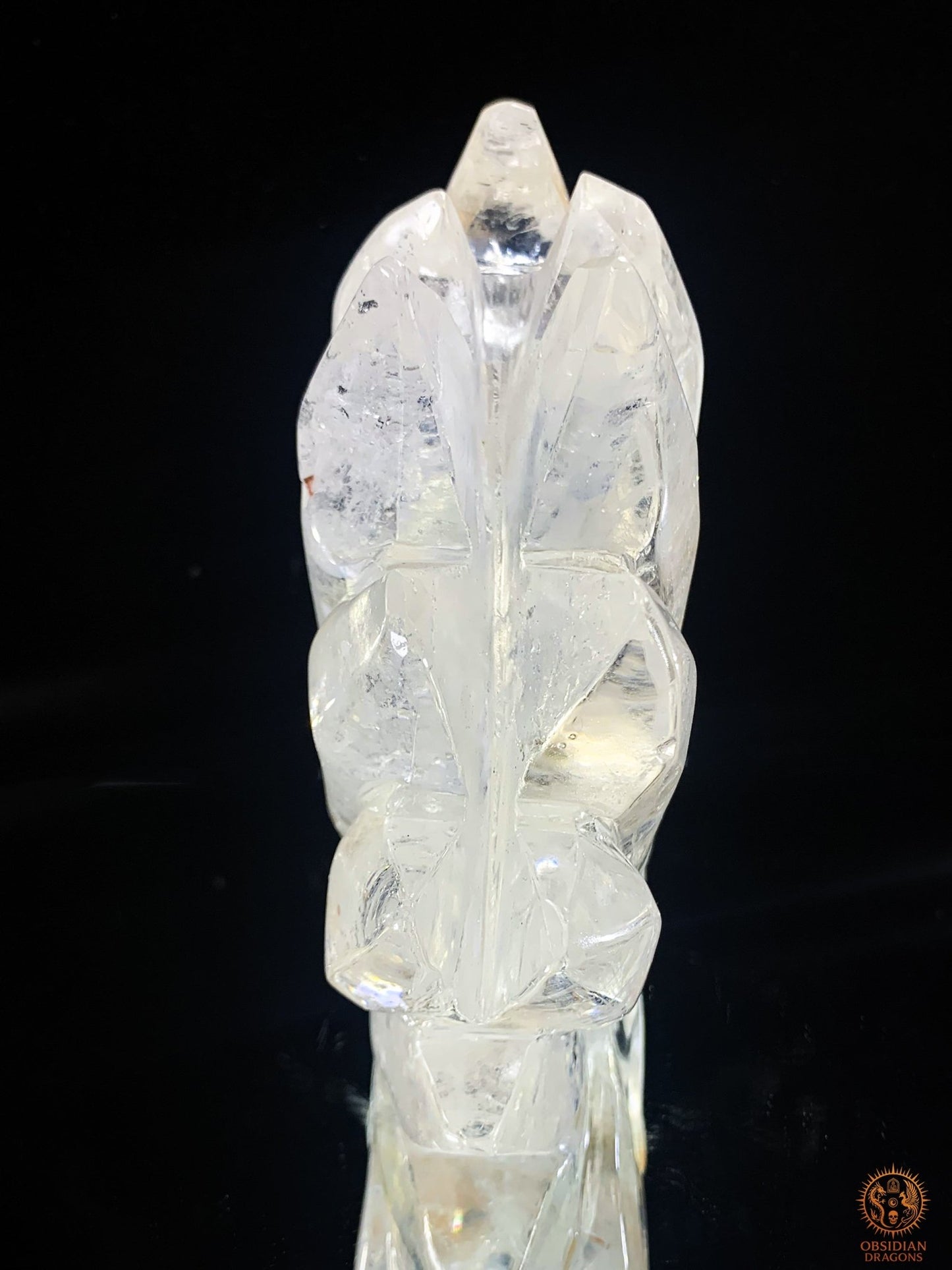 Crâne de Cristal en Cristal de Roche – Crête de Lumière | obsidian dragons