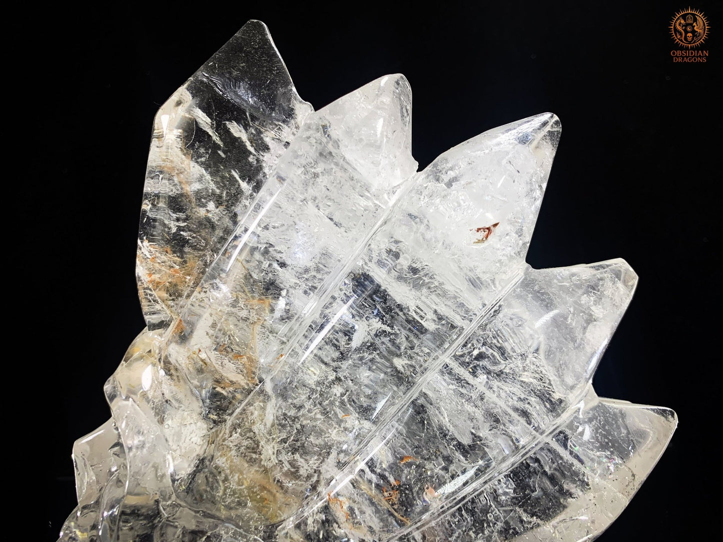 Crâne de Cristal en Cristal de Roche – Crête de Lumière | obsidian dragons