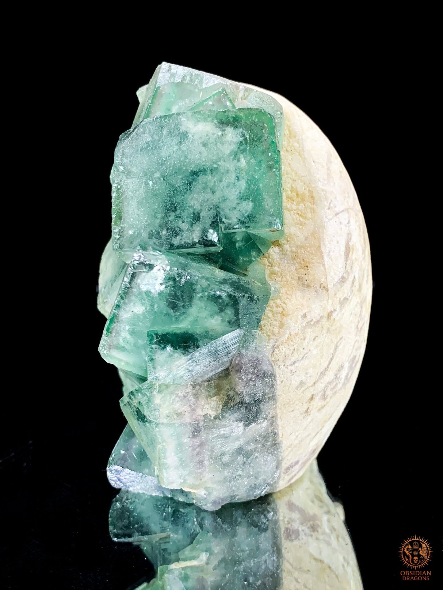 Crâne de Cristal en Fluorite Verte Brute – Harmonie & Clarté
