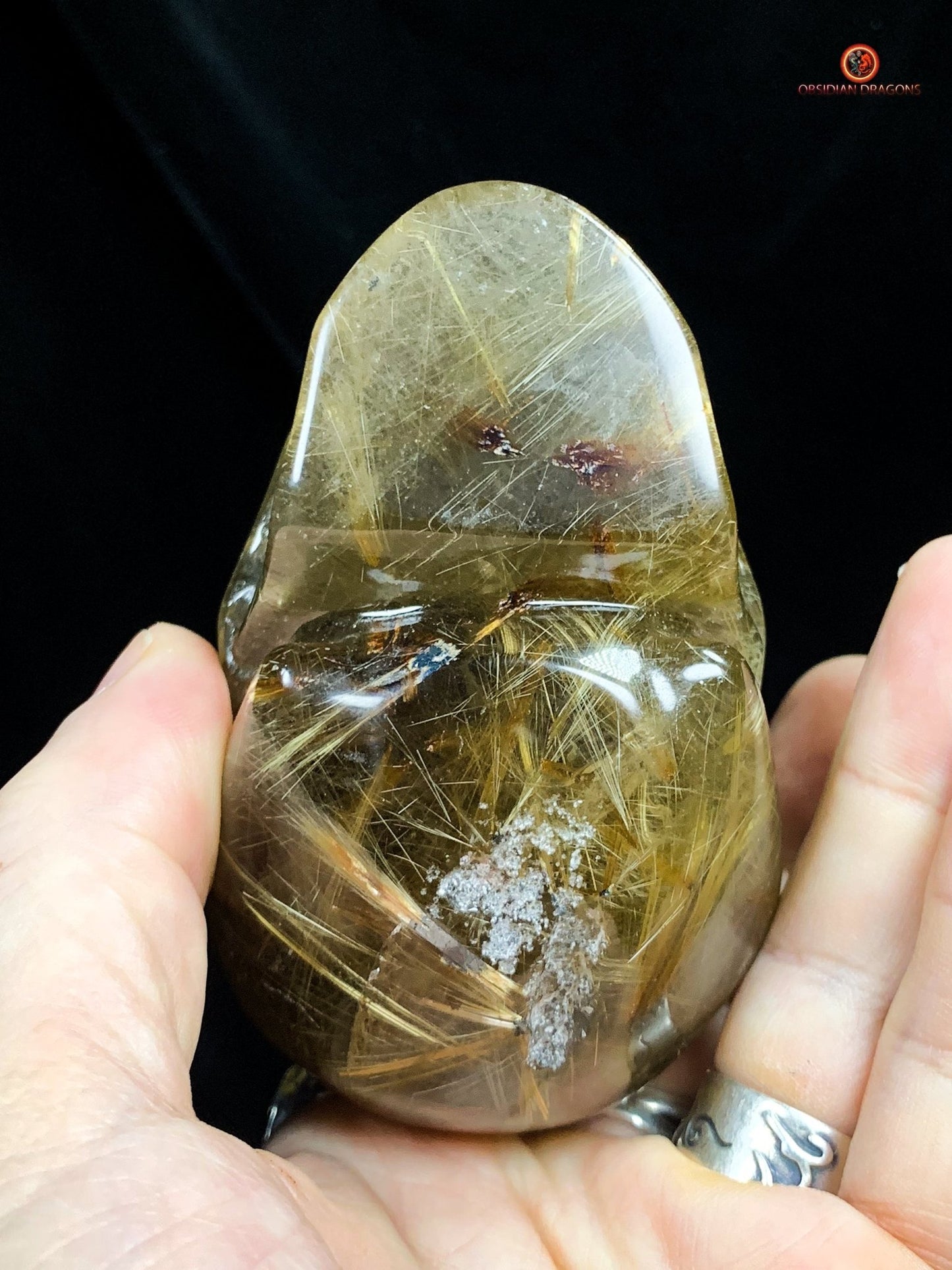 Crâne de Cristal en Quartz Rutile - Exceptionnel et Rare | obsidian dragons