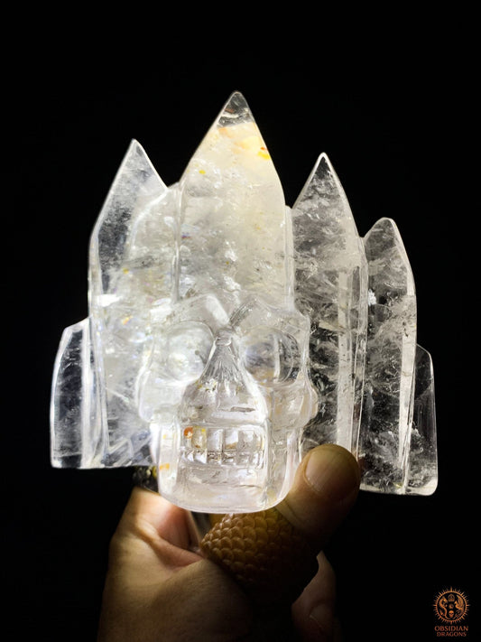 Crâne de Cristal en Cristal de Roche – Temple de Lumière | obsidian dragons
