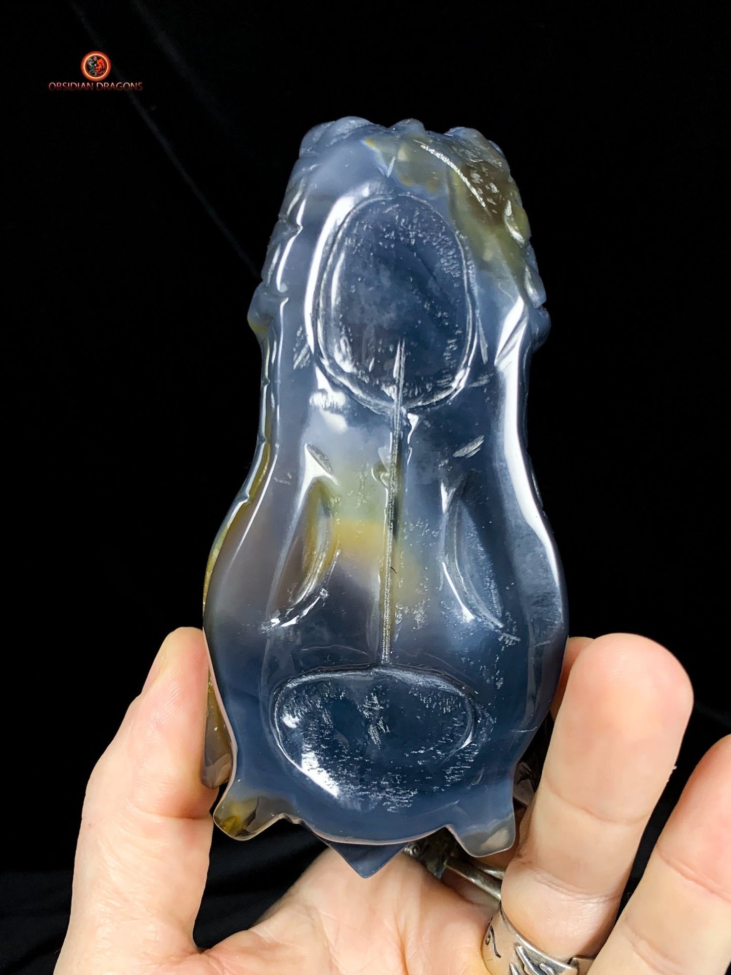 crâne de dragon en Géode de Quartz - Energie draconique | obsidian dragons