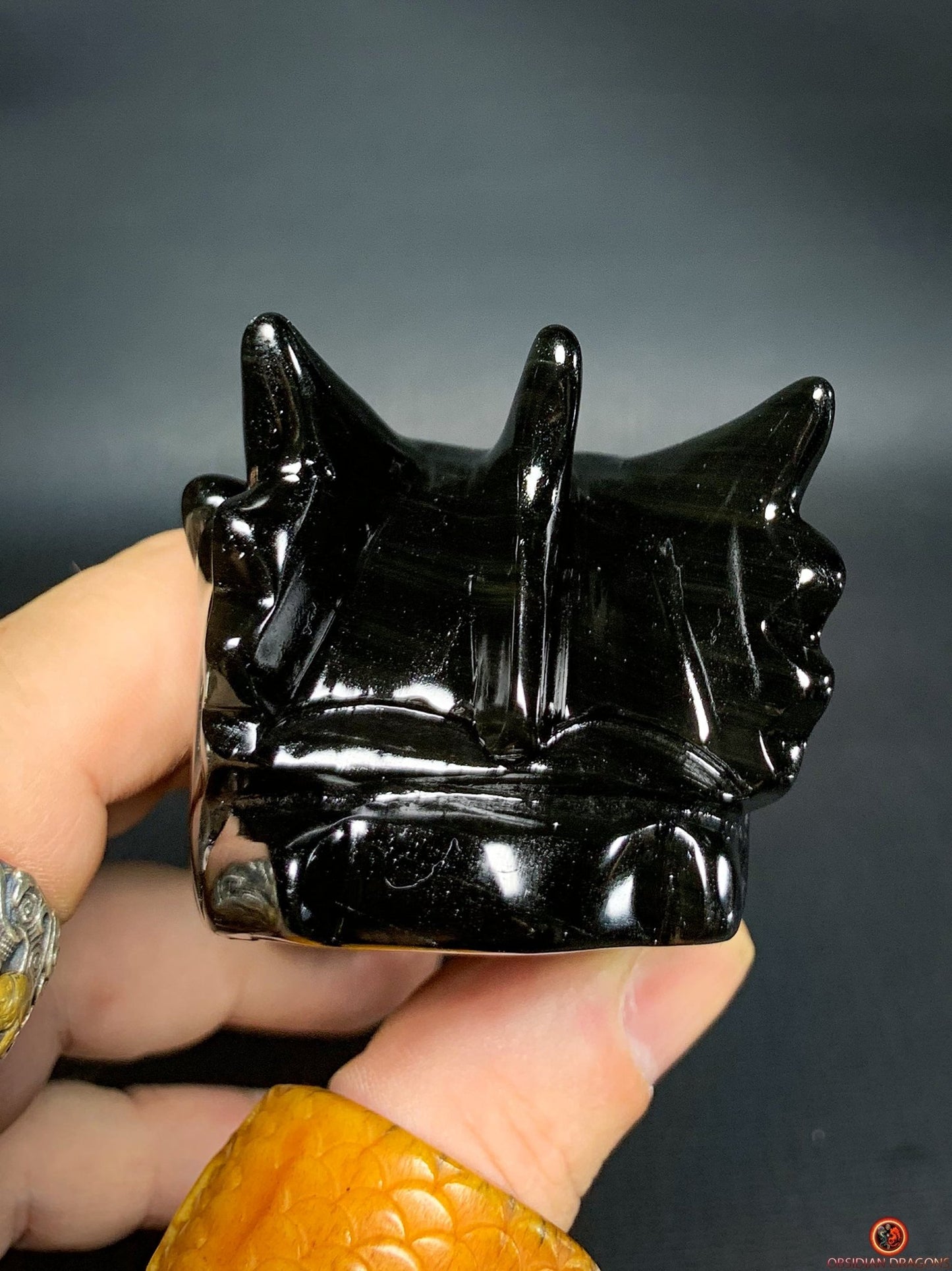 Crâne de Dragon en Obsidienne Œil Céleste – Flamme Primordiale | obsidian dragons