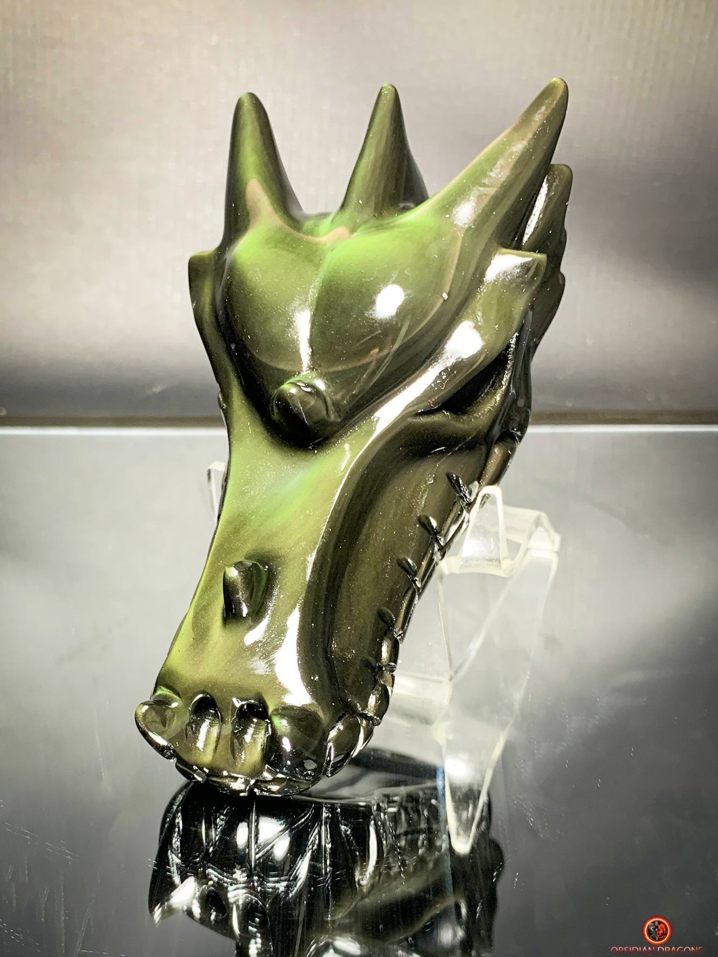 Crâne de Dragon en Obsidienne Œil céleste – Force du Dragon | obsidian dragons
