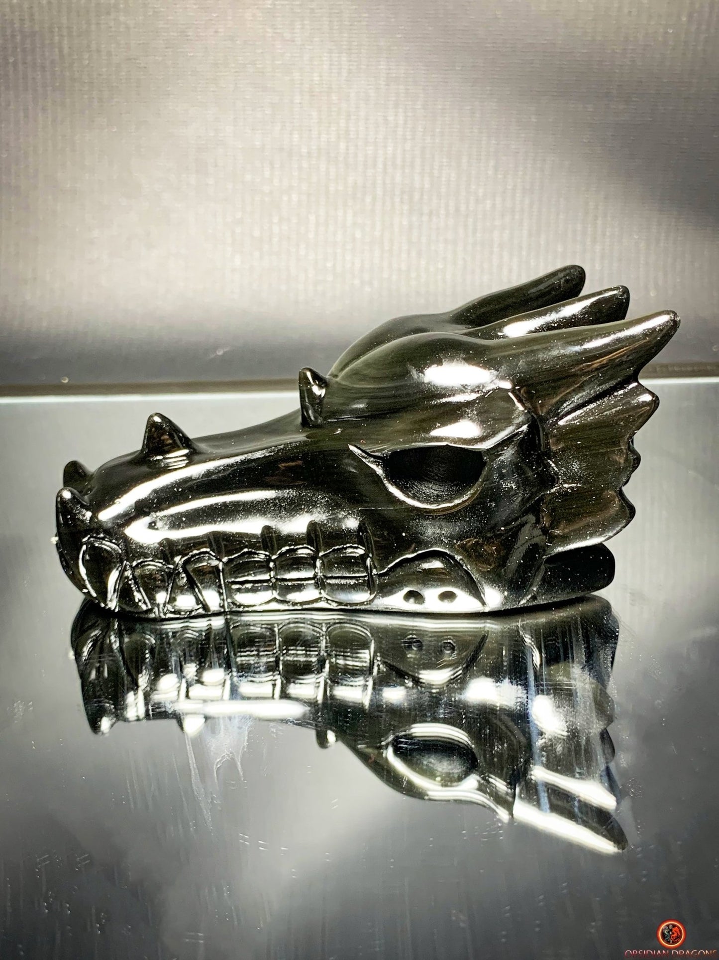 Crâne de Dragon en Obsidienne Œil céleste – Force du Dragon | obsidian dragons