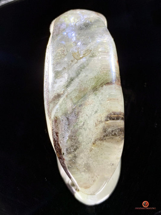 Crâne de cristal allongé - Quartz chlorite - méditation | obsidian dragons