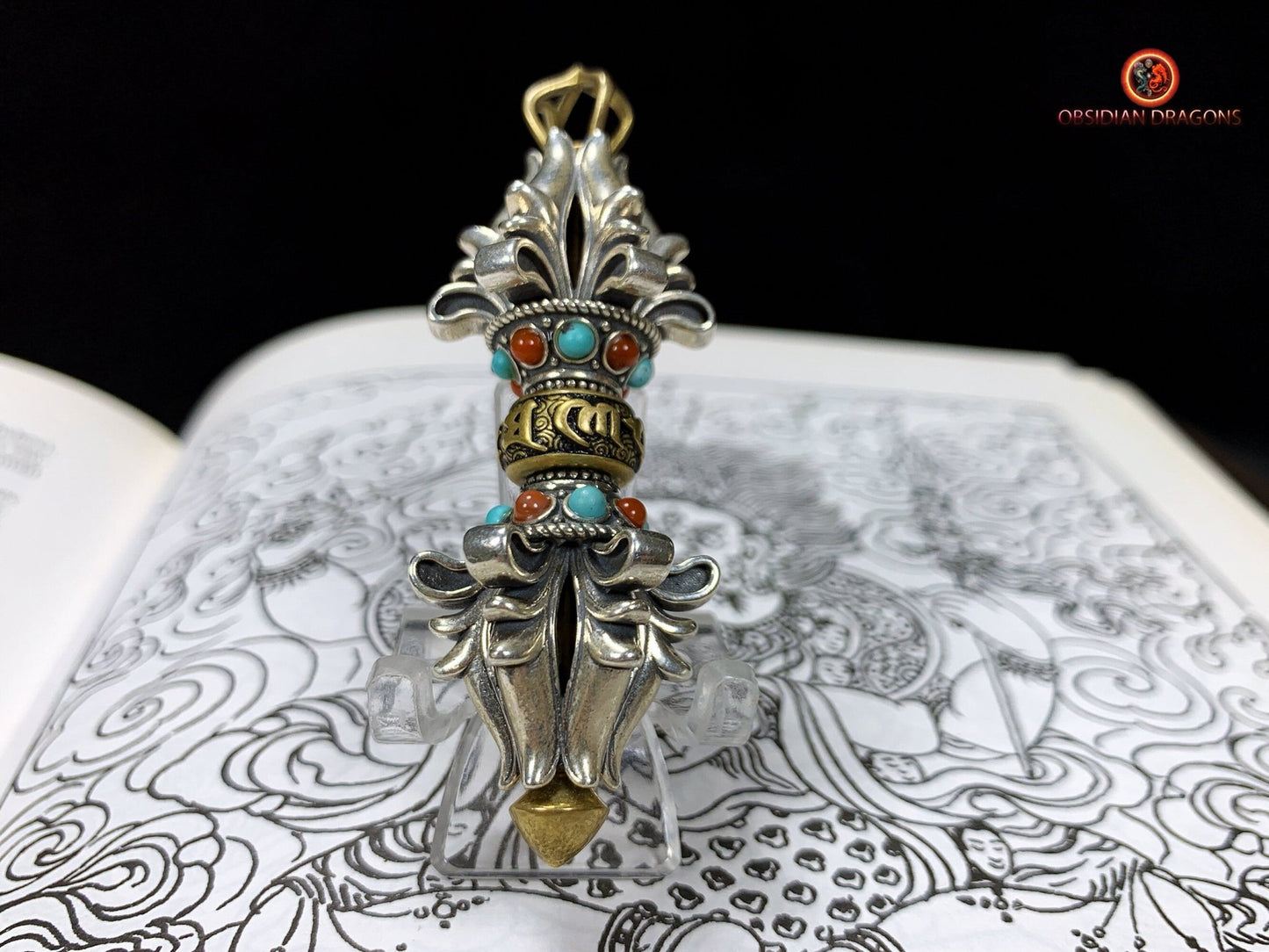 Dorje et Drilbou en Argent - Amulettes Rituelles Tibétaines | obsidian dragons