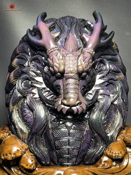 Dragon en Obsidienne Œil Céleste – Chef-d’œuvre Unique | obsidian dragons