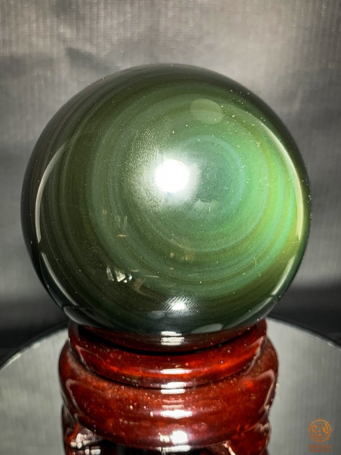 Exceptionnelle Sphère en Obsidienne Œil Céleste – Collection | obsidian dragons