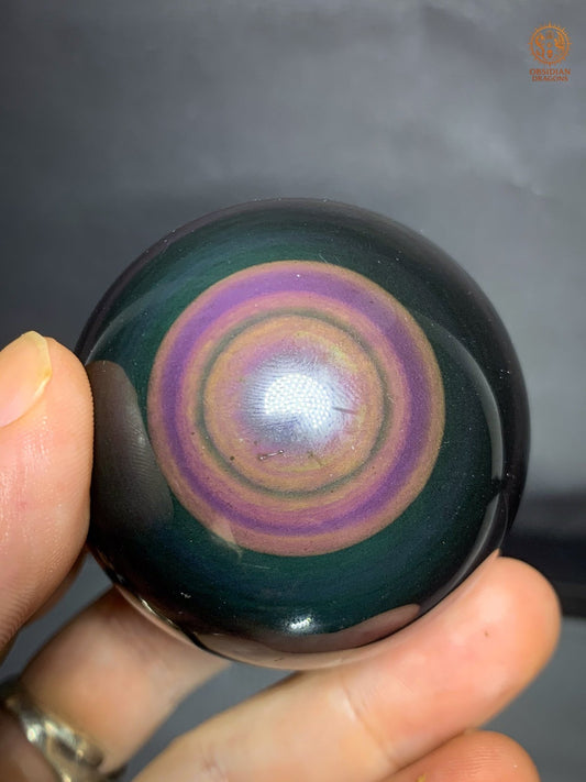Exceptionnelle Sphère en Obsidienne Œil Céleste Rare | obsidian dragons