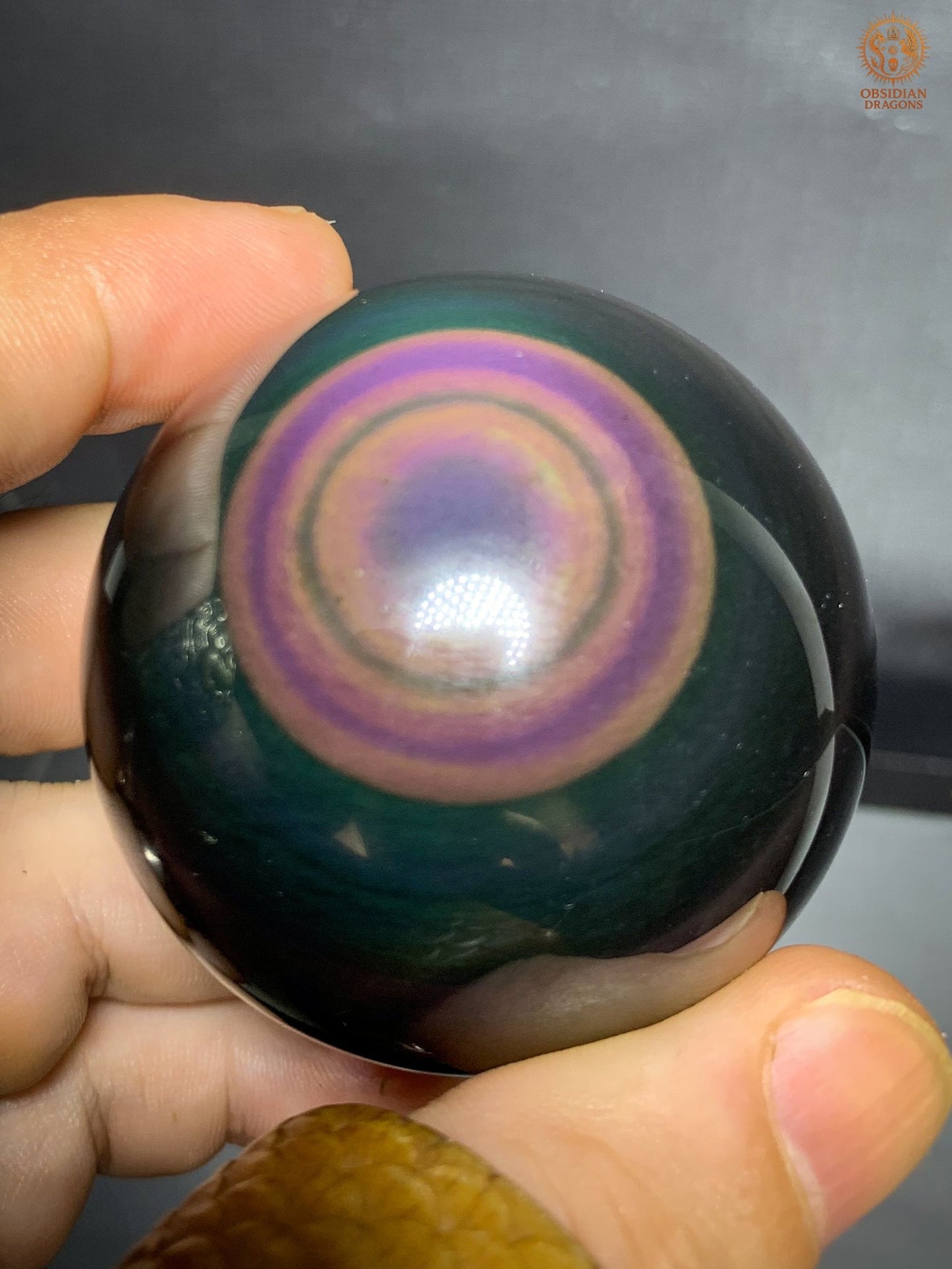 Exceptionnelle Sphère en Obsidienne Œil Céleste Rare | obsidian dragons