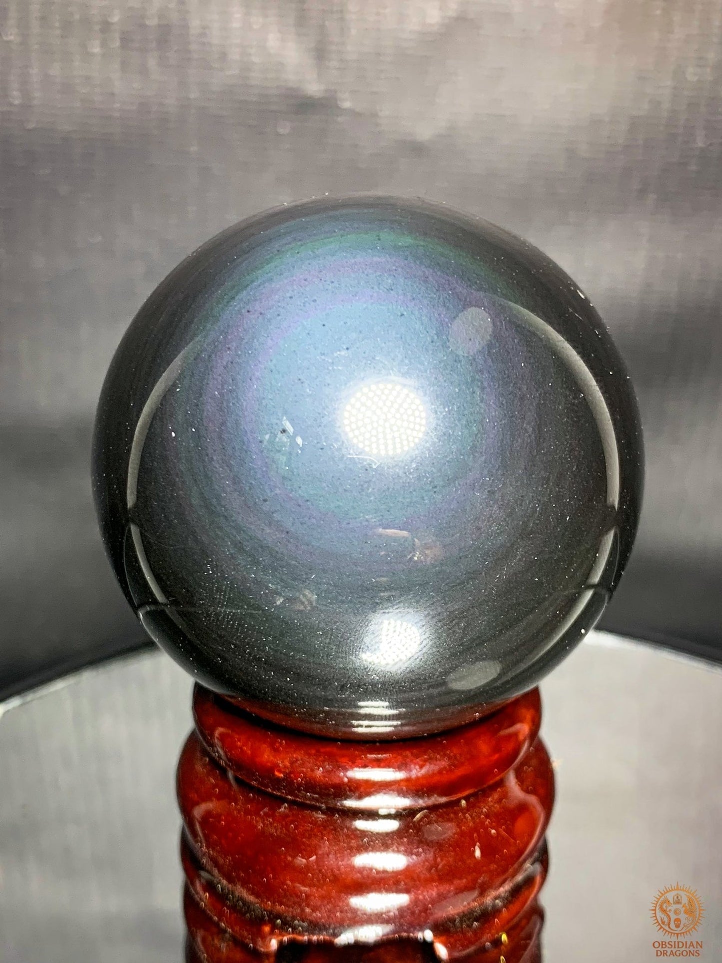 Exceptionnelle Sphère en Obsidienne Œil Céleste - qualité prestige | obsidian dragons