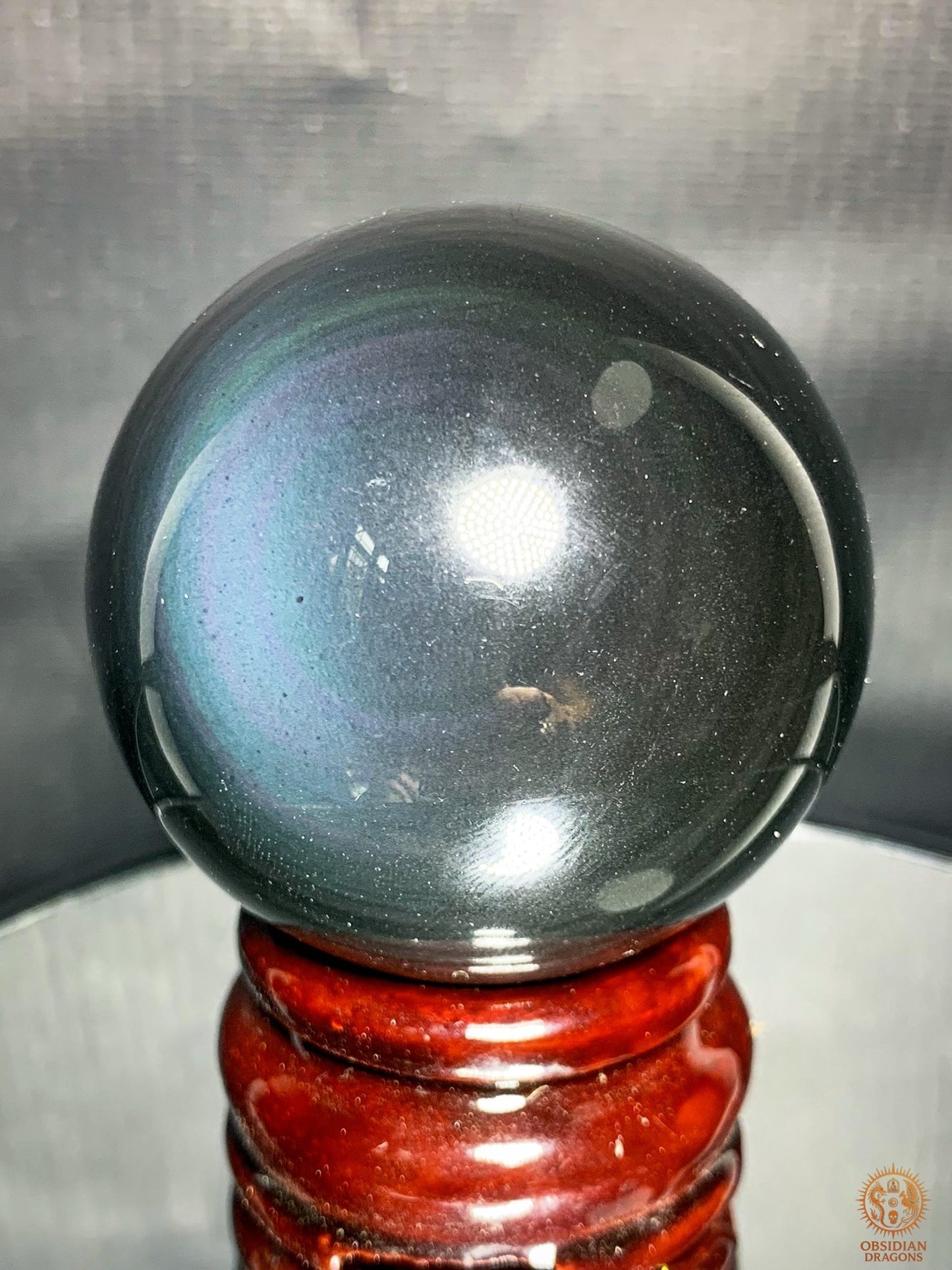 Exceptionnelle Sphère en Obsidienne Œil Céleste - qualité prestige | obsidian dragons