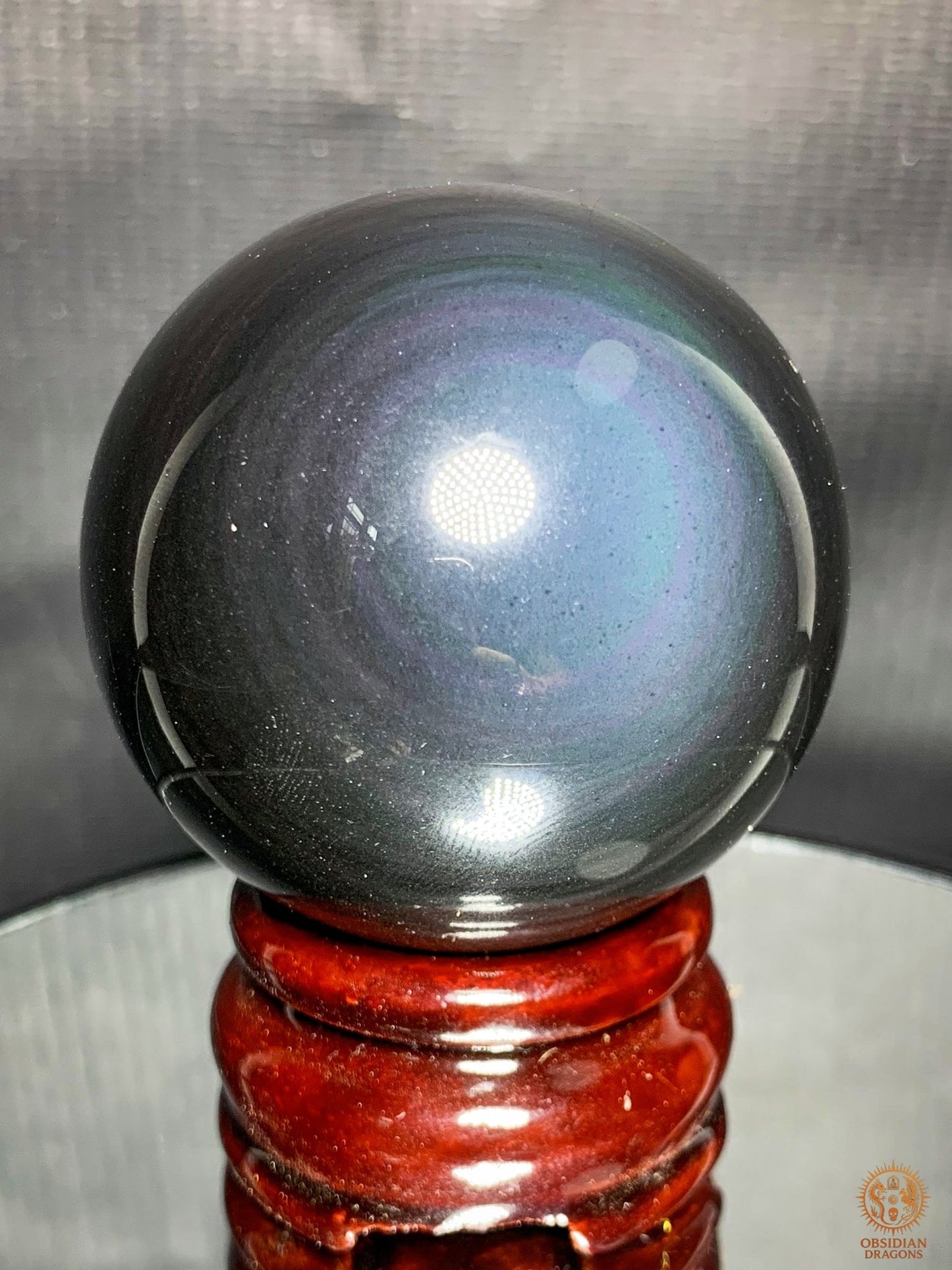Exceptionnelle Sphère en Obsidienne Œil Céleste - qualité prestige | obsidian dragons