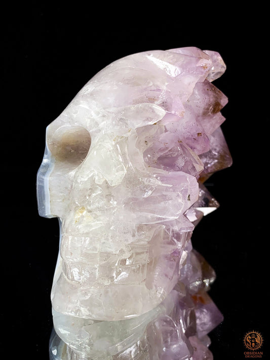 Grand Crâne de Cristal en Améthyste – Le Veilleur | obsidian dragons