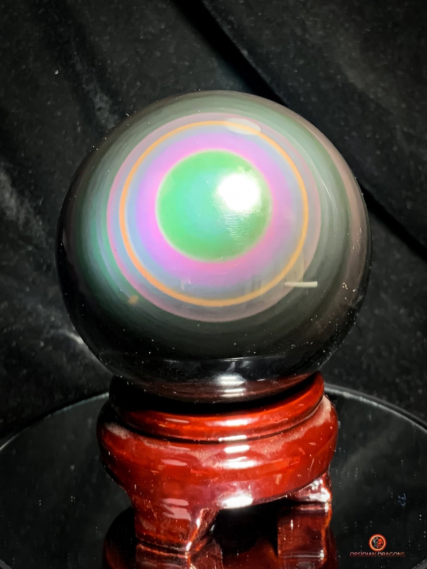Grande Sphère en Obsidienne œil Céleste- Rare et Exceptionnelle | obsidian dragons