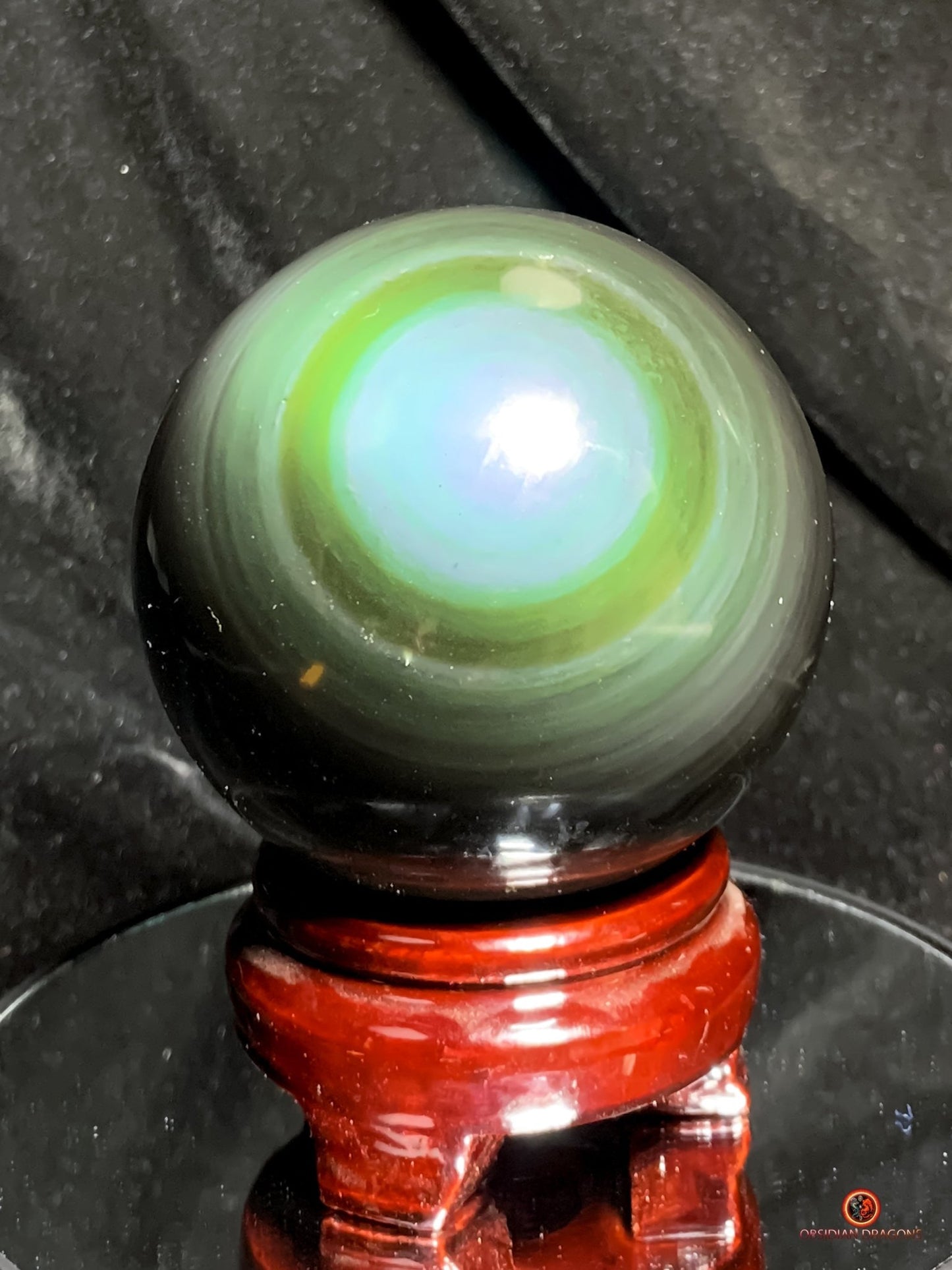 Grande Sphère en Obsidienne œil Céleste- Rare et Exceptionnelle | obsidian dragons