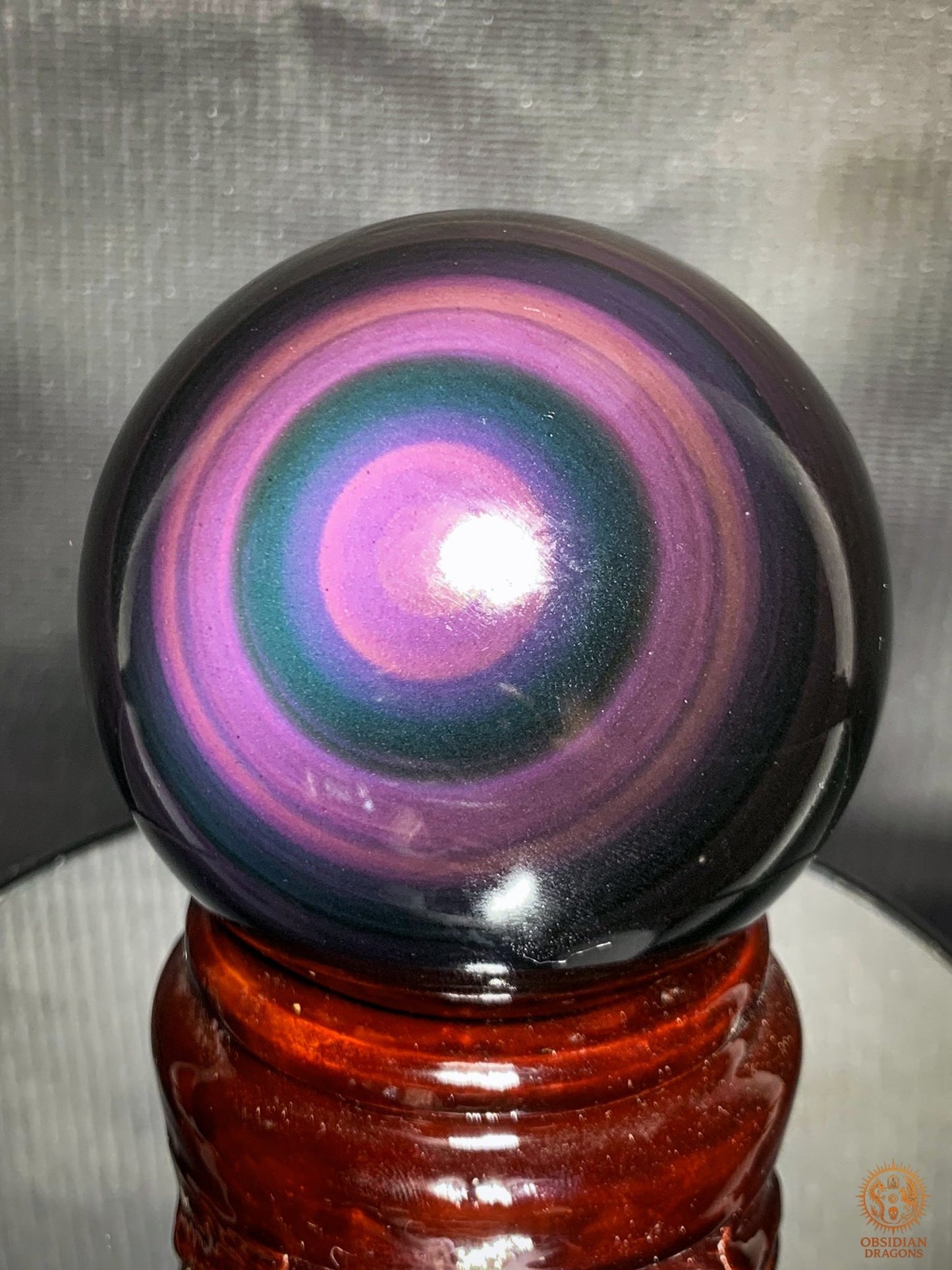 Grande Sphère en Obsidienne Œil Céleste Exceptionnelle | obsidian dragons