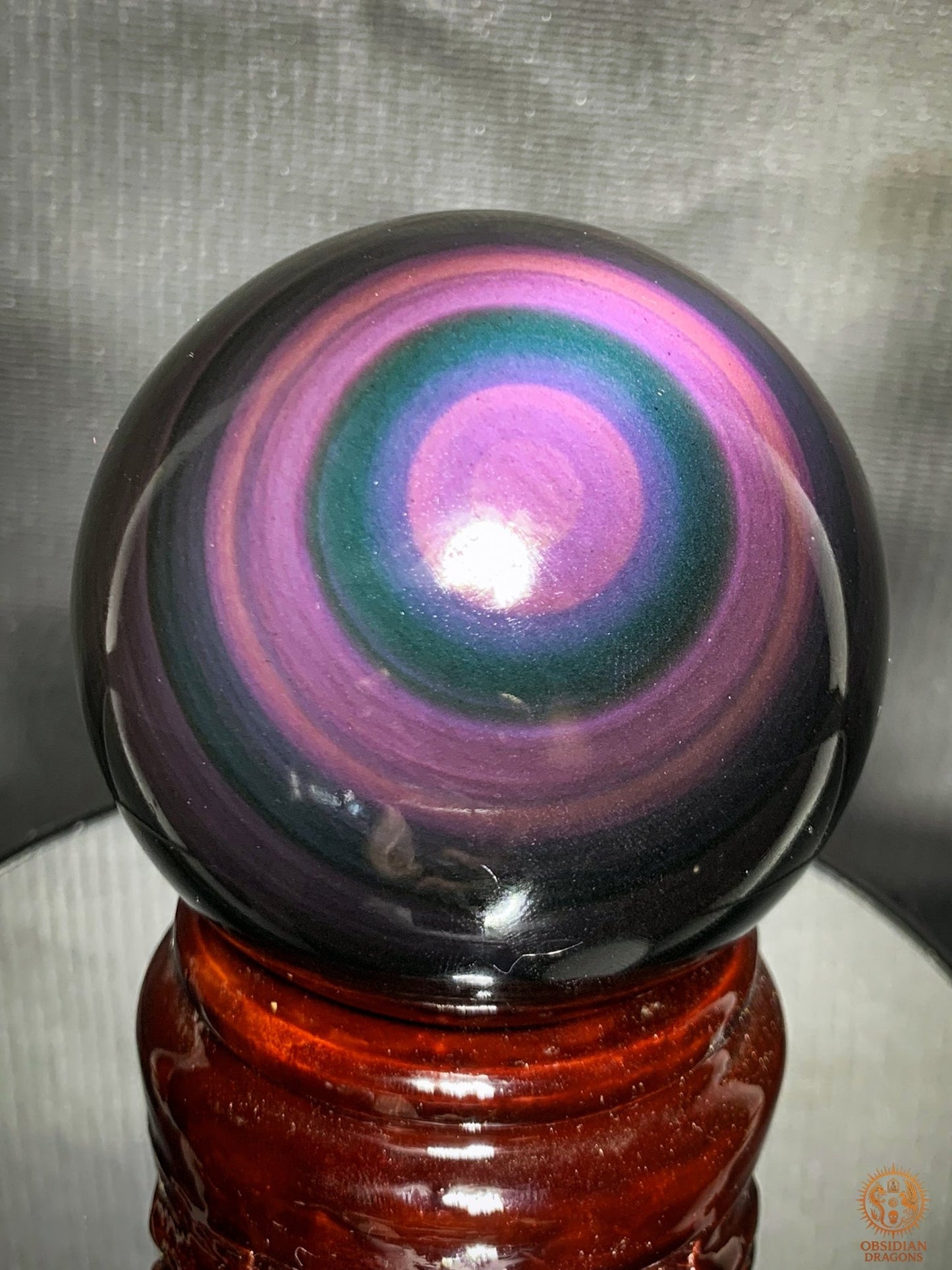 Grande Sphère en Obsidienne Œil Céleste Exceptionnelle | obsidian dragons