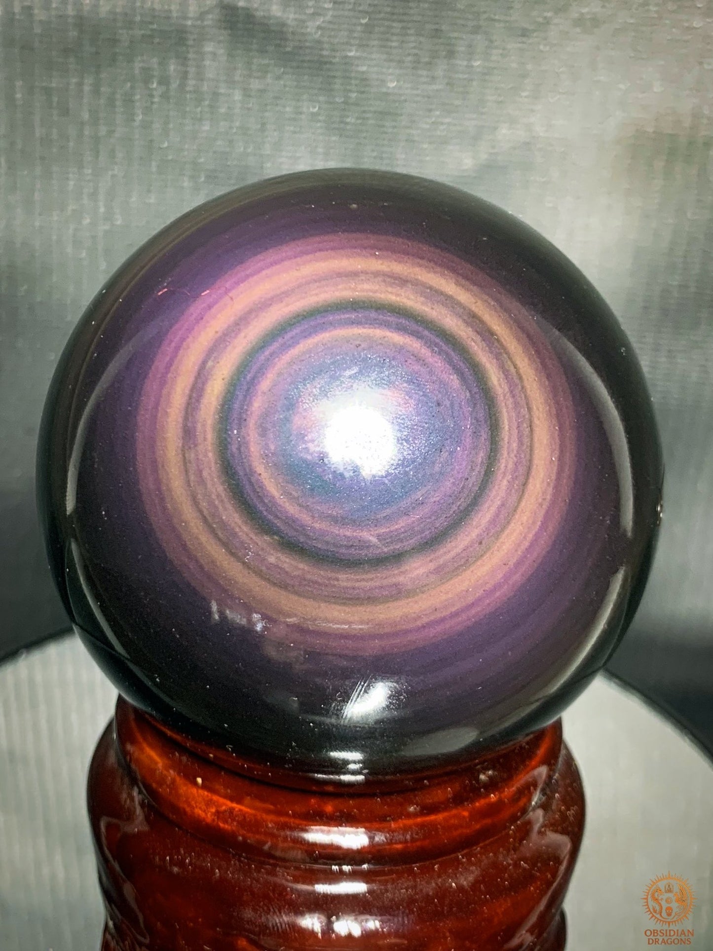 Grande Sphère en Obsidienne Œil Céleste Exceptionnelle | obsidian dragons